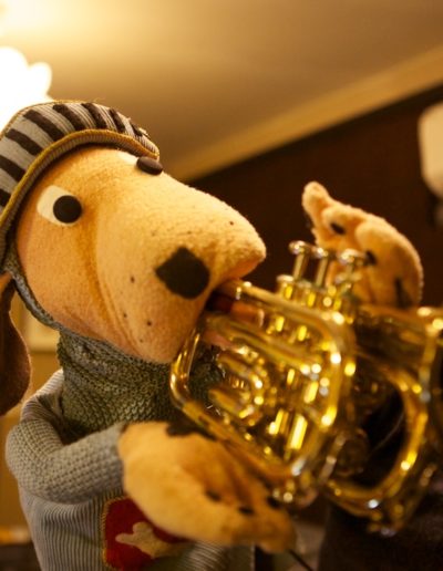Sir-Roughie-practicing-his-trumpet-before-he-records